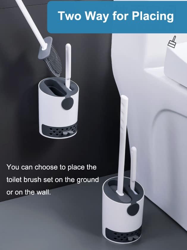 Toilet Brush with Ventilated Drying Holder