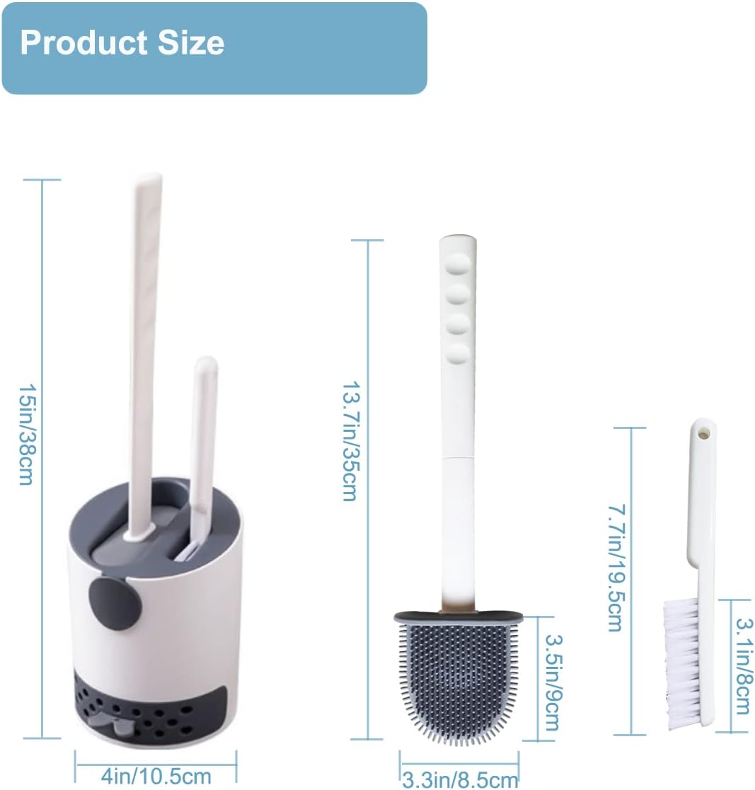Toilet Brush with Ventilated Drying Holder