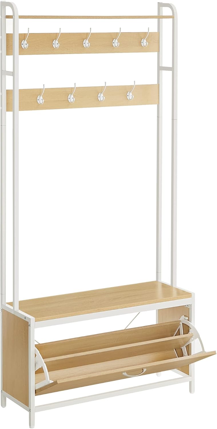 VASAGLE Hallway Furniture with 9 Hooks