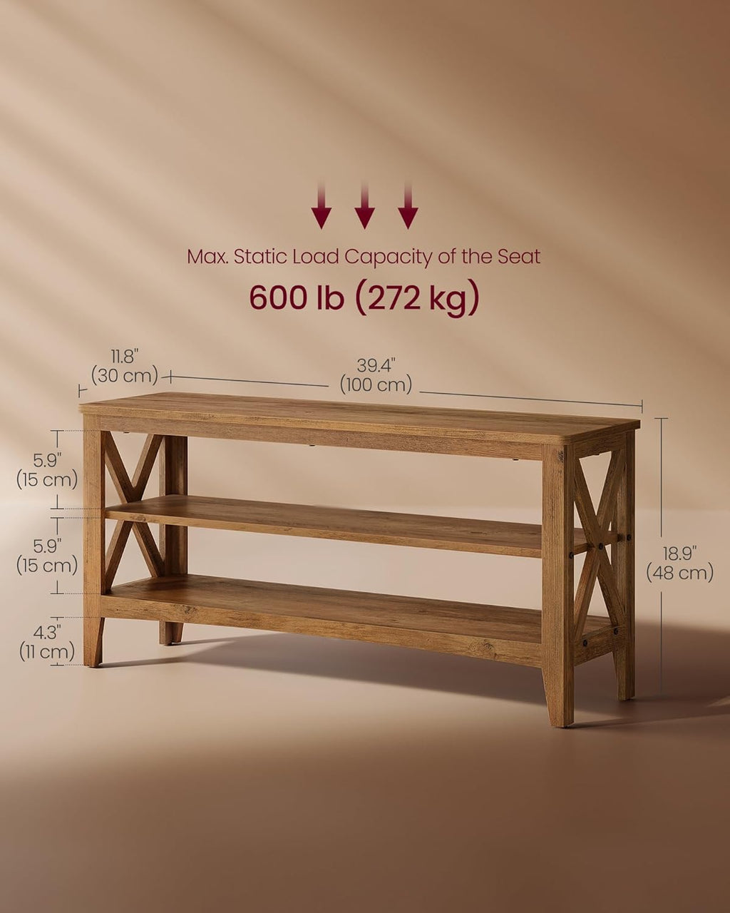 VASAGLE, Entryway Storage Bench