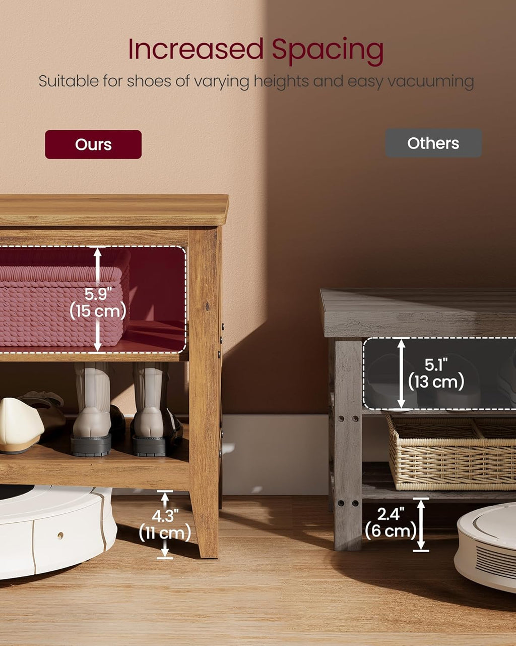 VASAGLE, Entryway Storage Bench