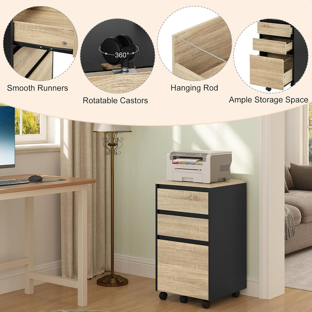 WOLTU Cabinet with 3 Drawers