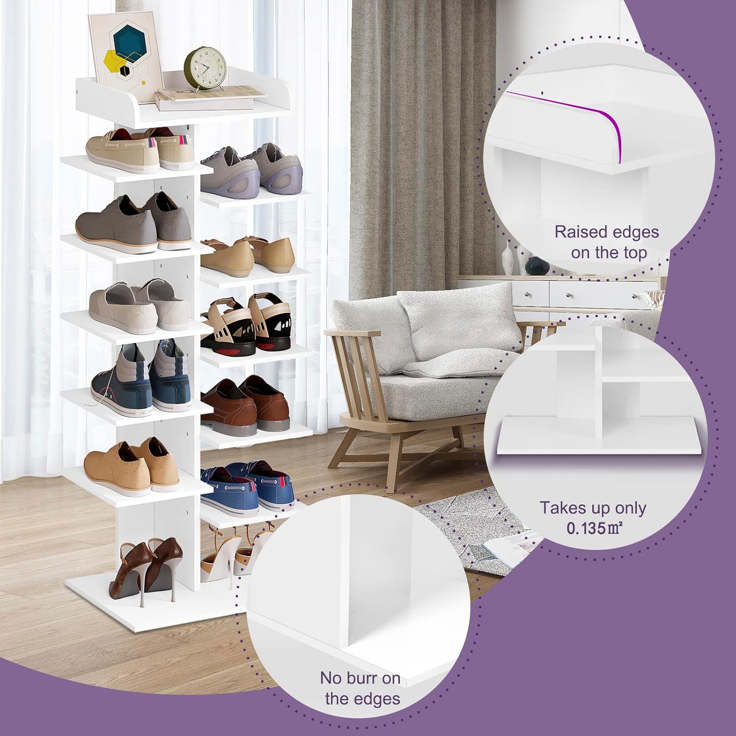 WOLTU 12 Tier Shoe Rack
