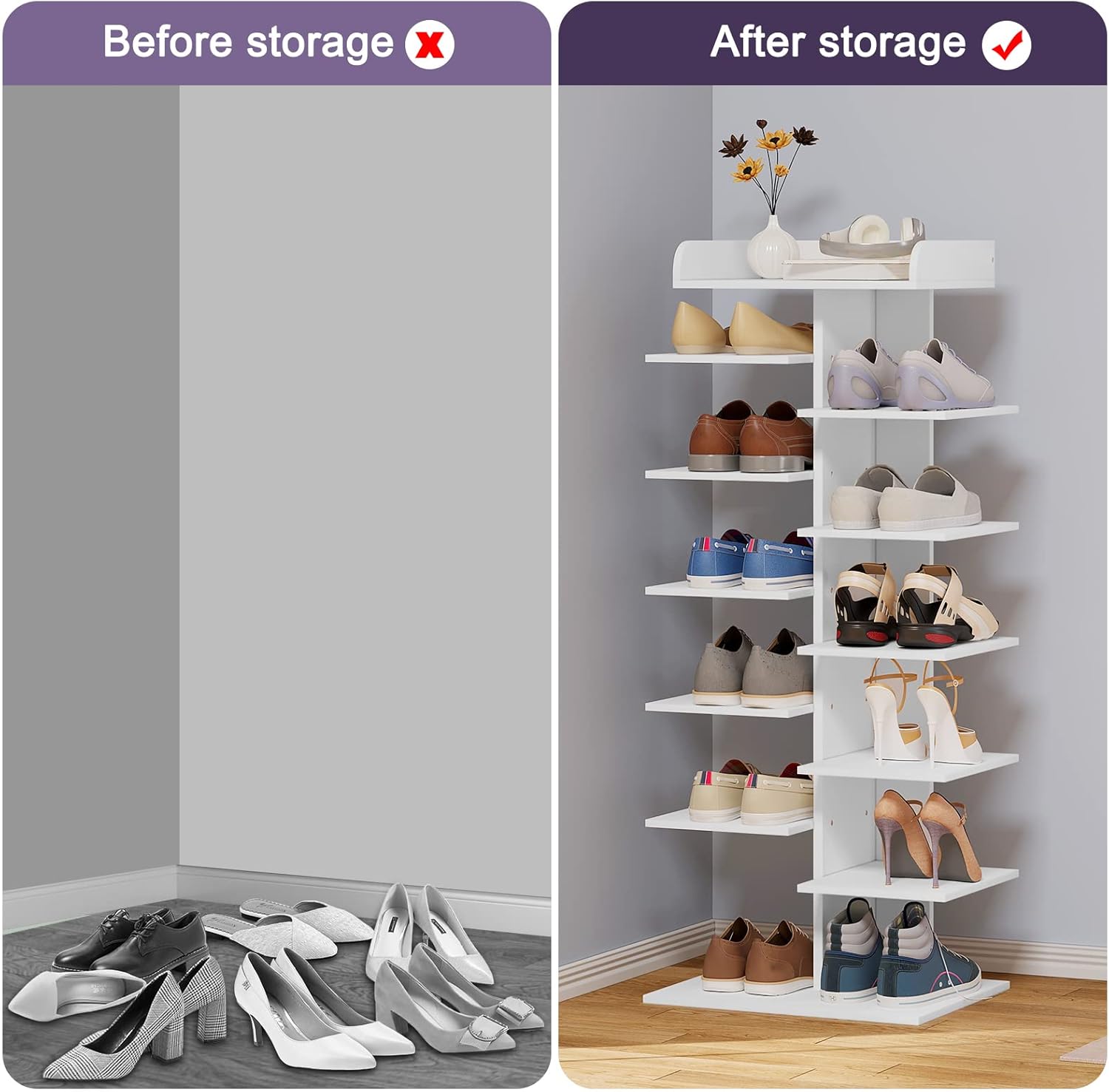 WOLTU 12 Tier Shoe Rack