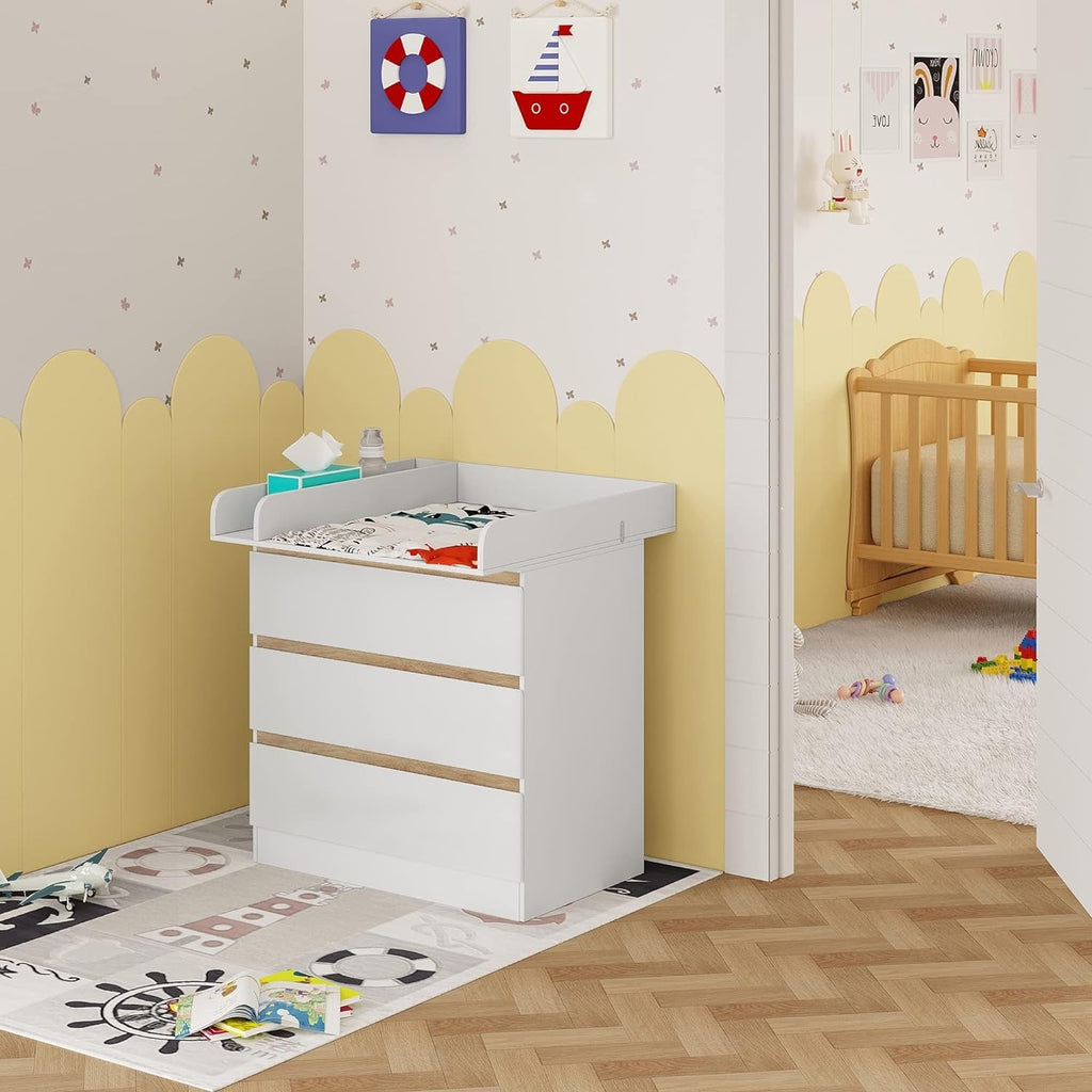WOLTU Changing Table with 3 Drawers WT003