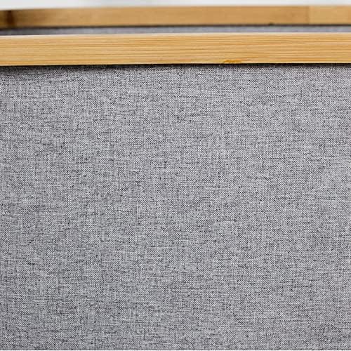 Bamboo Saving Space Leaning Blanket Rack with Basket