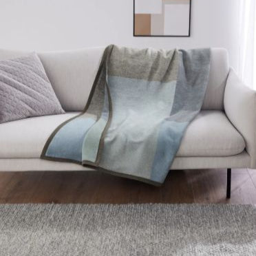 Livarno Premium Throw Plaid Check Blue