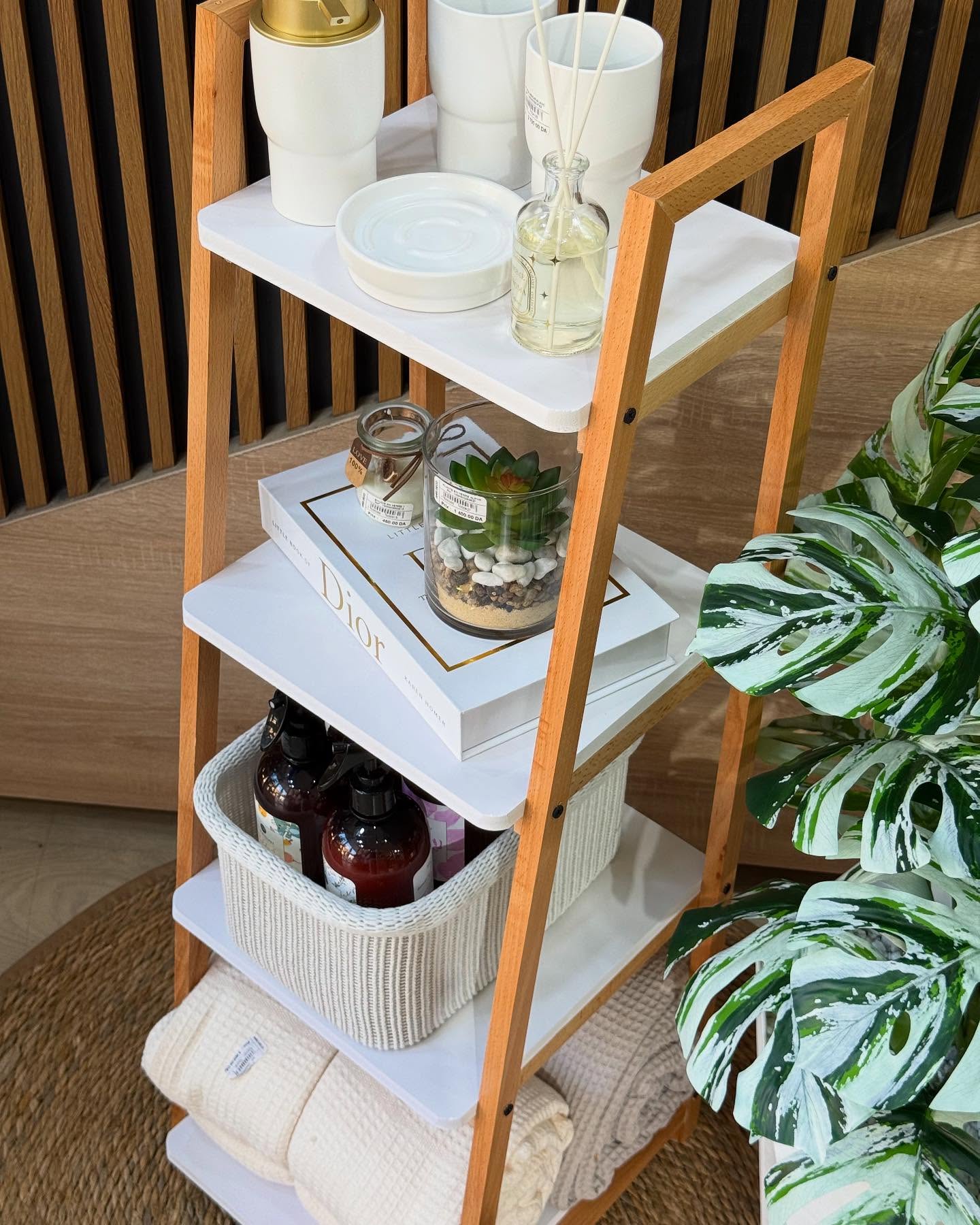 Modern 4-Tier Wooden Shelf