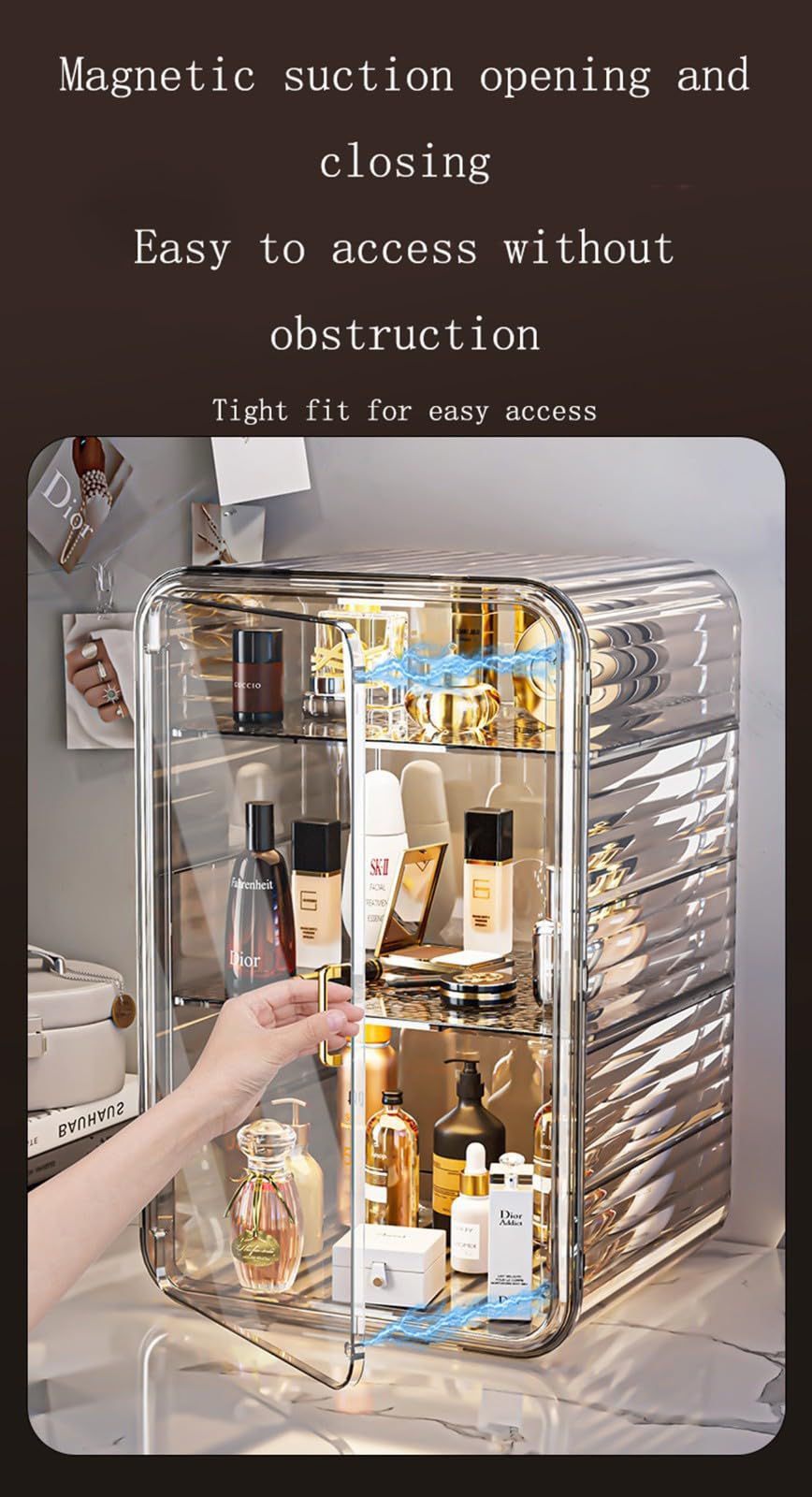 3 Layer Clear Makeup Storage Organizer