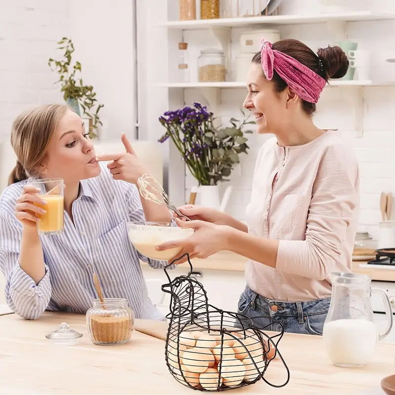 Chicken-Shaped Wire Basket