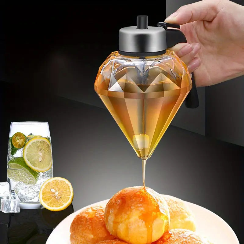  Transparent Glass Honey Dispenser