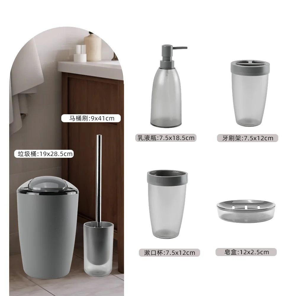 Modern 6-Piece Bathroom Accessory Set