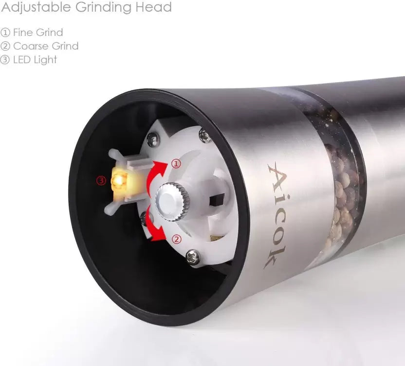 Aicok set of 2  Stainless Steel Electric Mill