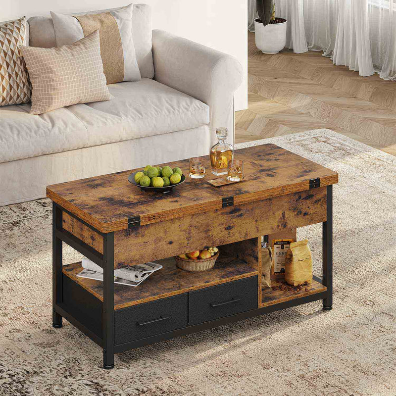 3‑in‑1 Lift‑Top Coffee Table with Storage Shelf