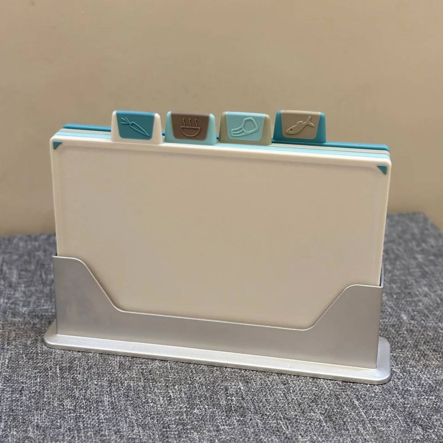 4-Piece Chopping Board Set with Storage Stand