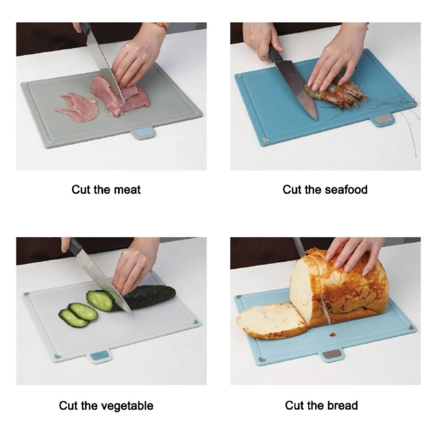 4-Piece Chopping Board Set with Storage Stand