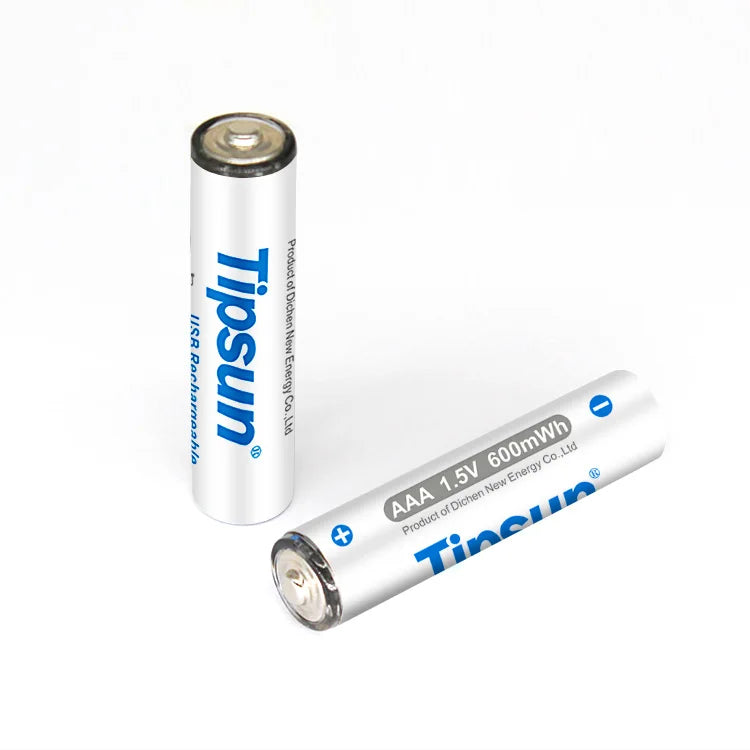 Tipsun® Rechargeable AAA Lithium-ion Batteries with USB-C Charging