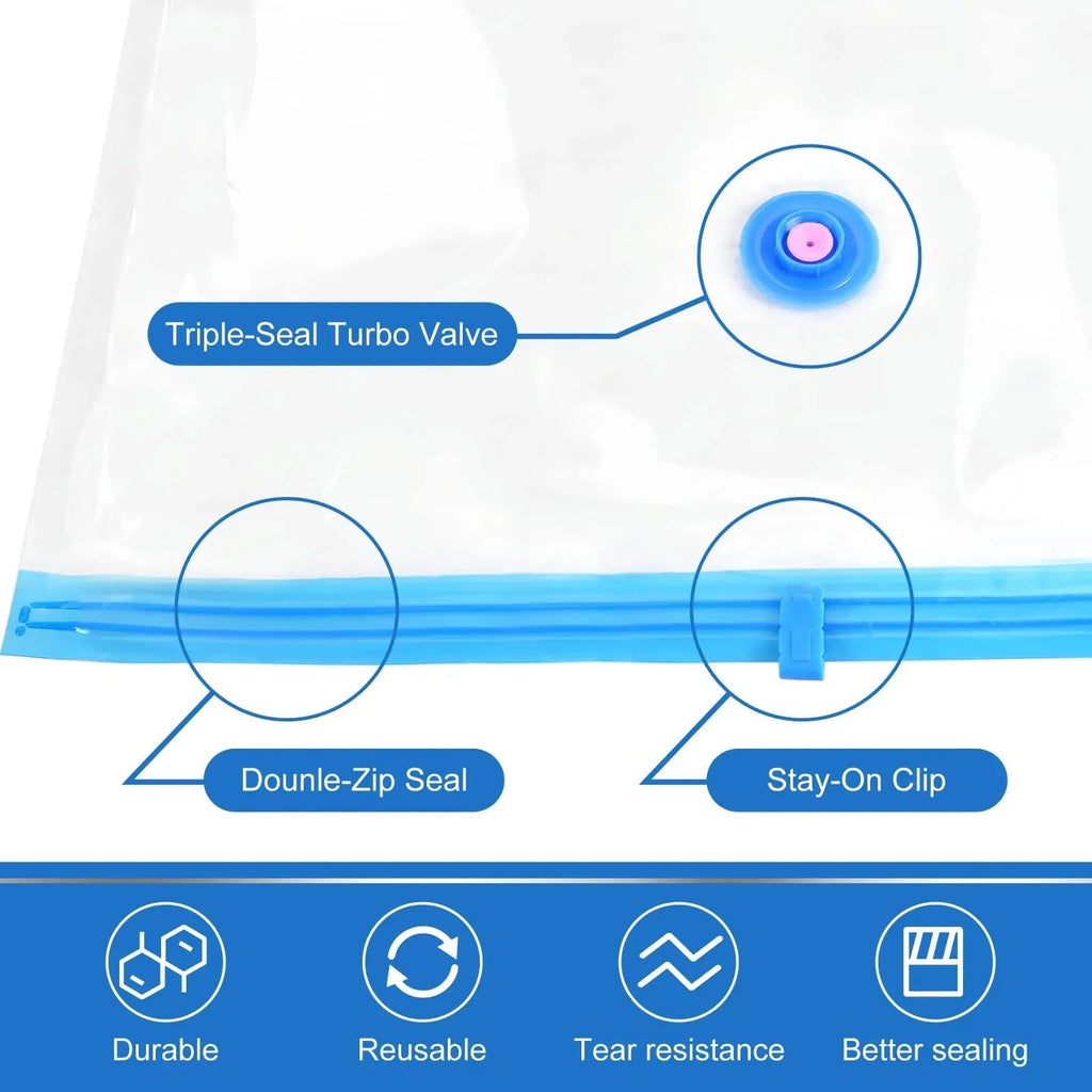 Set of 5 Vacuum Sealer Bags with Hand Pump