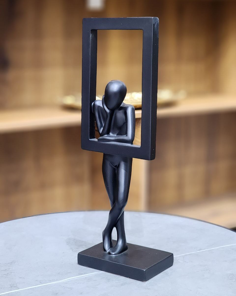 Modern Abstract Contemplative Thinker Sculpture