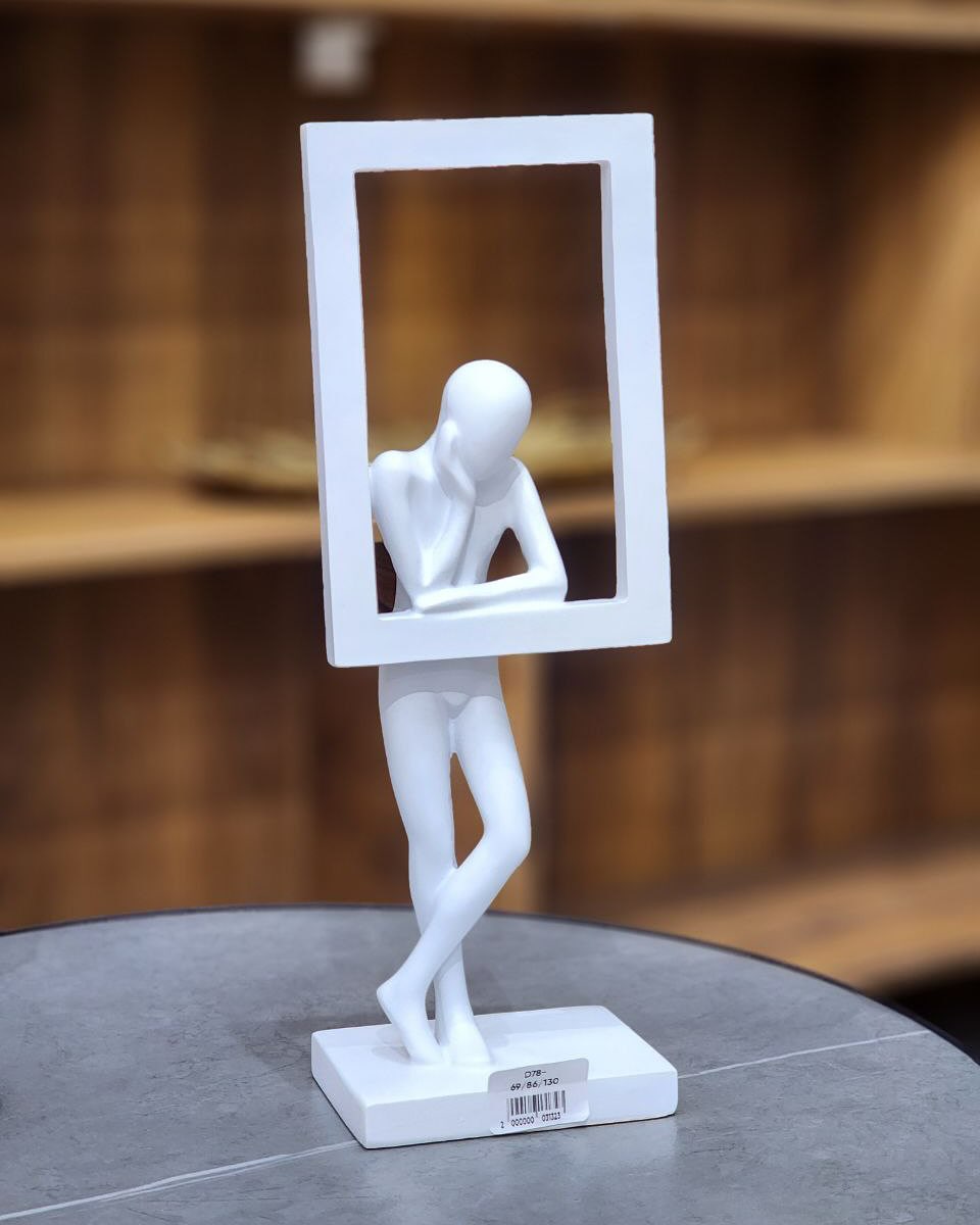 Modern Abstract Contemplative Thinker Sculpture